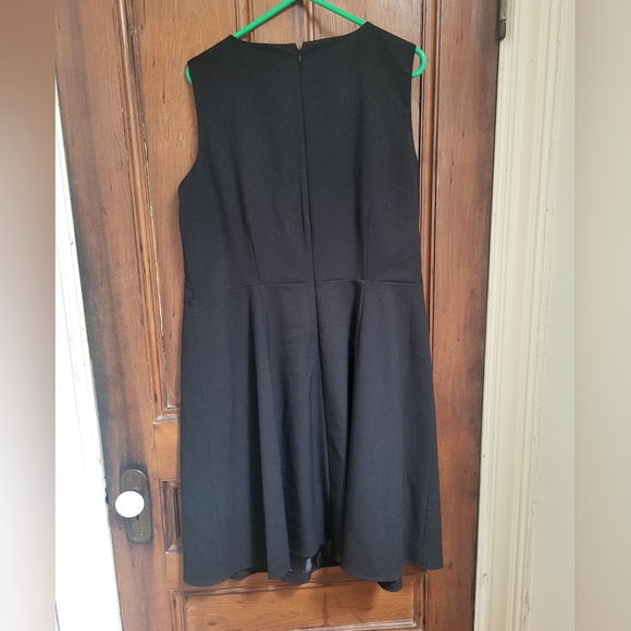 Calvin Klein Black Midi Dress 18 W Golden clasp lining XXL Women's - Picture 3 of 6